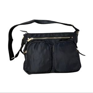 Brand New Adjustable Shoulder Strap Purse Black and Gold Color